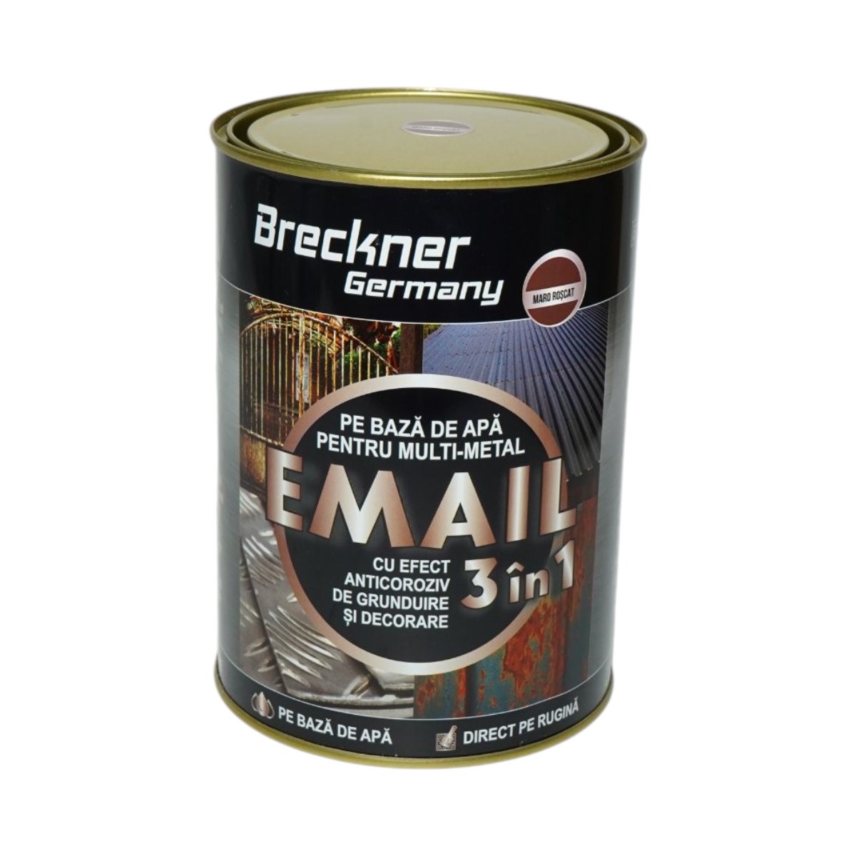 Breckner Germany 3 az 1-ben rozsdagátló zománc festék vörösesbarna fémhez 2kg, közvetlenül a rozsdára, vízalapú