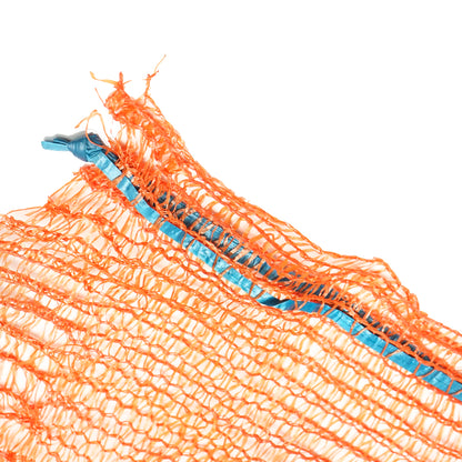 Raschel zsák fogantyúval 330x500mm zöldségekhez 10kg narancssárga színben