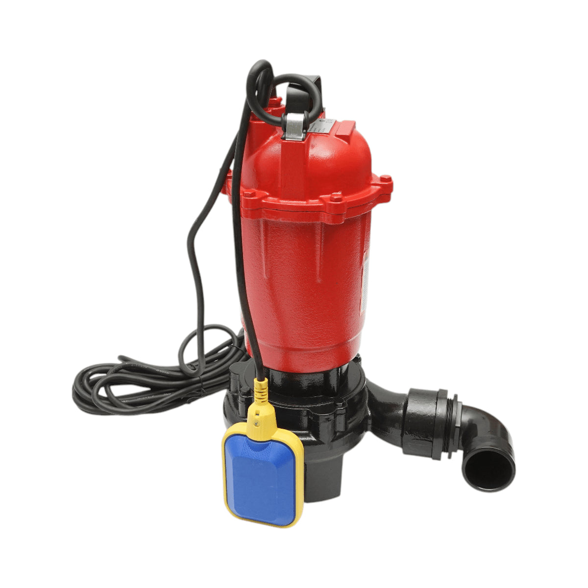 Merülő szennyvízszivattyú, merülő vízelvezető úszóval és chopperrel 2600W, 220V, H12m, áramlási sebesség 333 L/min, kábel 8m Breckner Germany