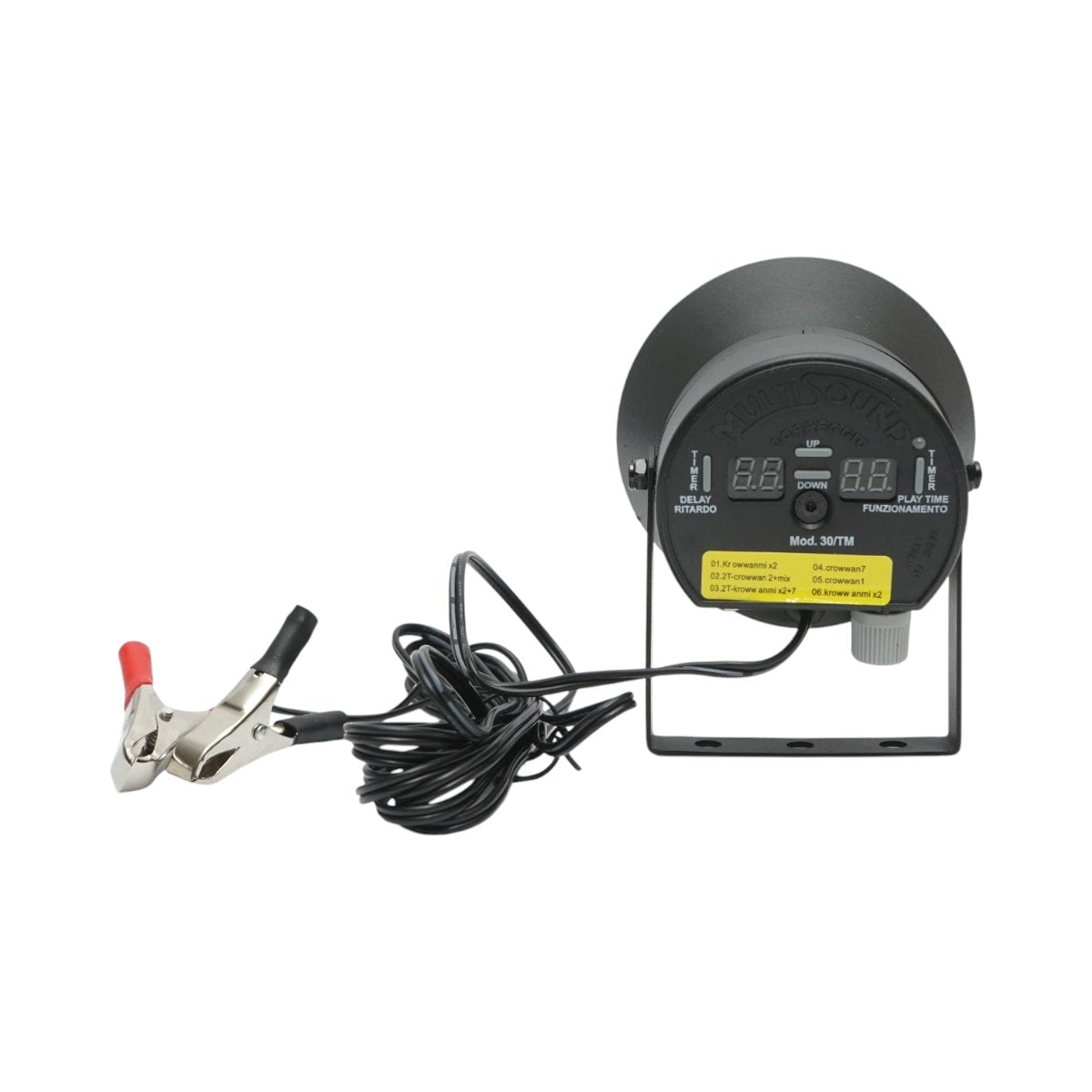 Fürj hívógép elektronikus 12V MultiSound 30/TM, 6 csatorna, programozható időzítő 1-24 óra