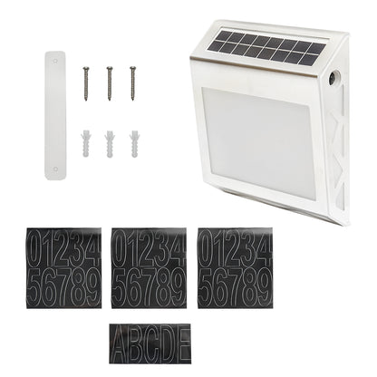 8x0.2W LED lámpa számkijelzővel, 4V/0.6W napelem és 3,2V/500mAh akkumulátor Breckner Germany