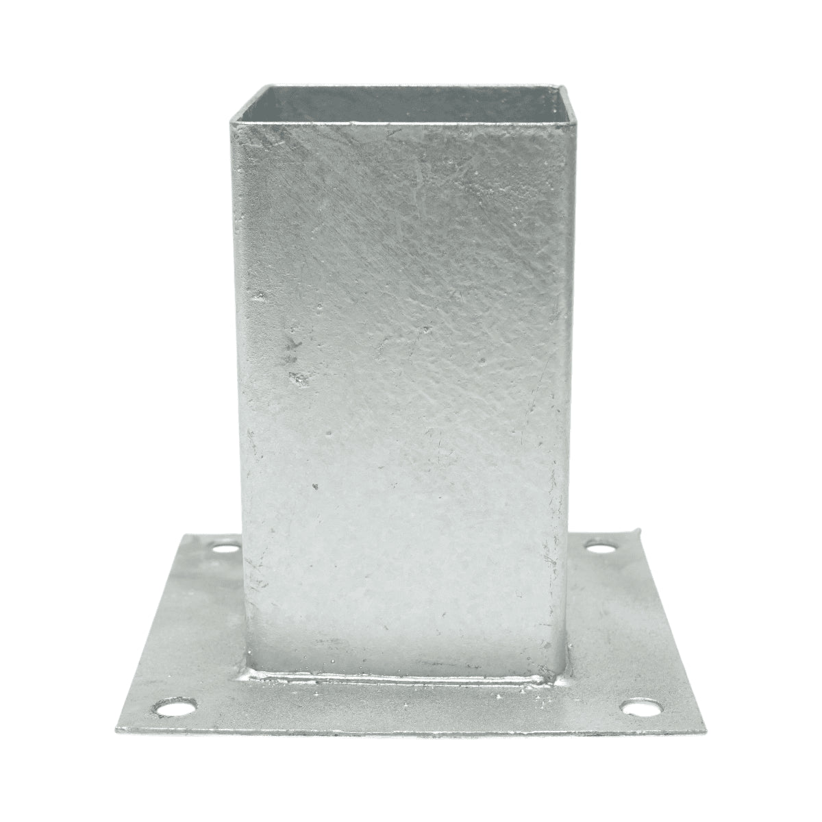 Négyszögletes oszlop tartója 81x81x150mm, 2mm vastag, horganyzott acélból