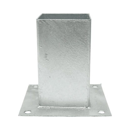 Négyszögletes oszlop tartója 81x81x150mm, 2mm vastag, horganyzott acélból