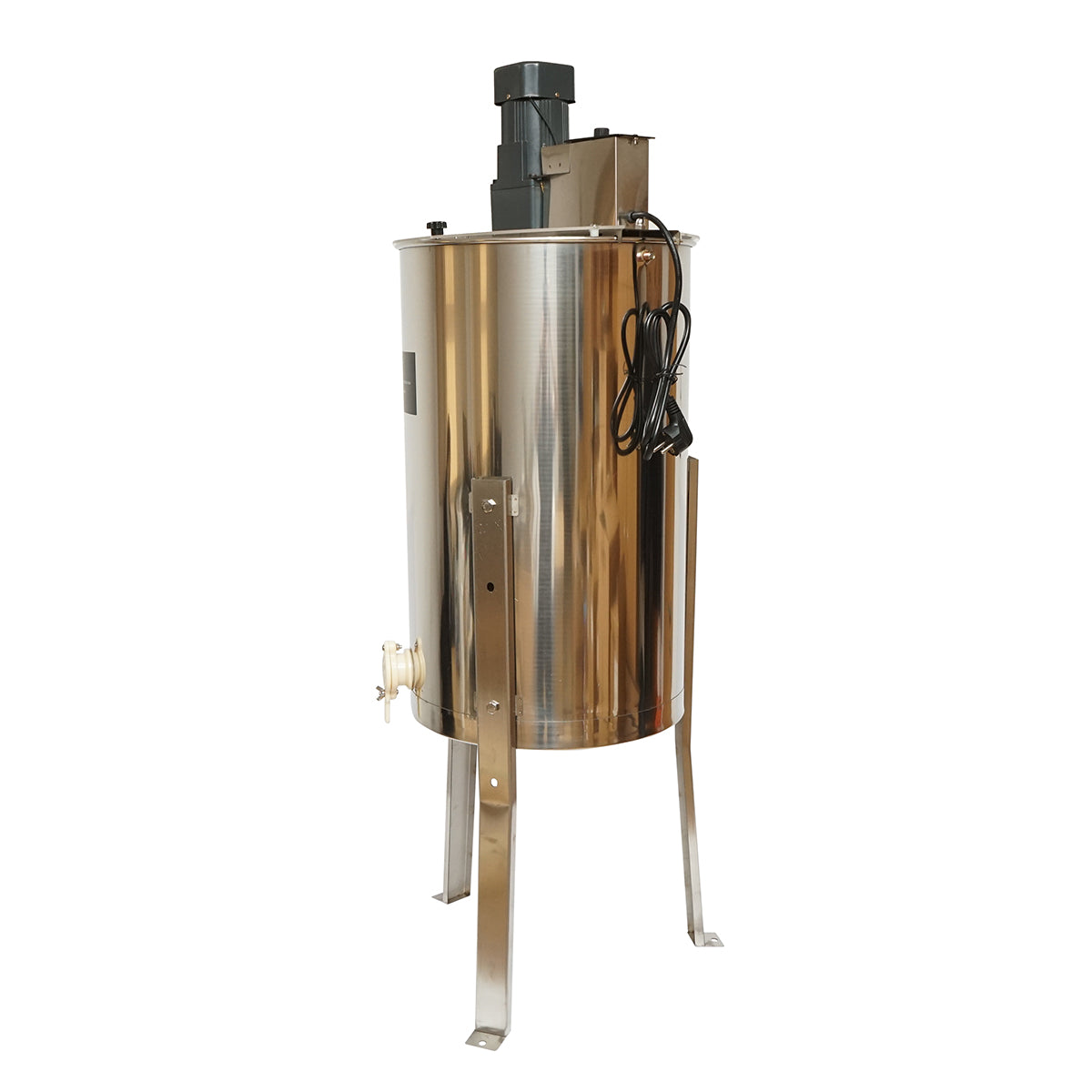 Elektromos méhészeti centrifuga, pörgetőgép 120W 220V, rozsdamentes acél mézkiszedő 3 kerettel
