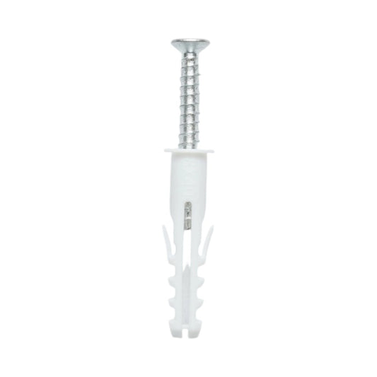 Univerzális műanyag dübel, tipli szett fehér 8x40mm csavarral 5x40mm 50 db/szett