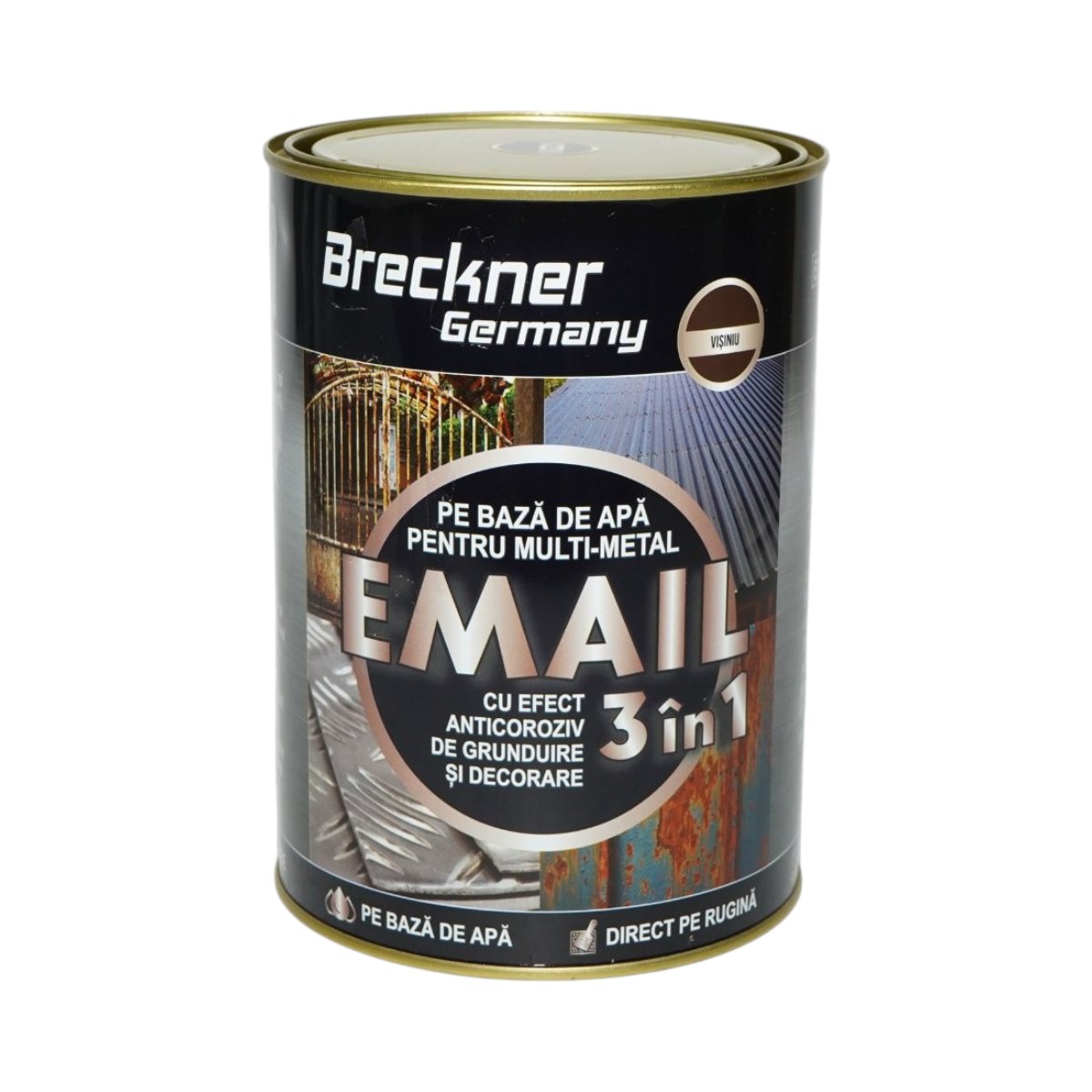 Breckner Germany 3 az 1-ben rozsdagátló zománcfesték fém felületekhez 2kg, közvetlenül a rozsdára, vízalapú, bordó
