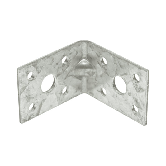 Összekötő bilincs betéttel 50x50x35mm, vastagság 2.5mm, horganyzott acél
