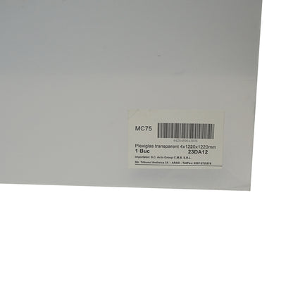 Átlátszó plexiüveg lemez 4x1220x1220mm