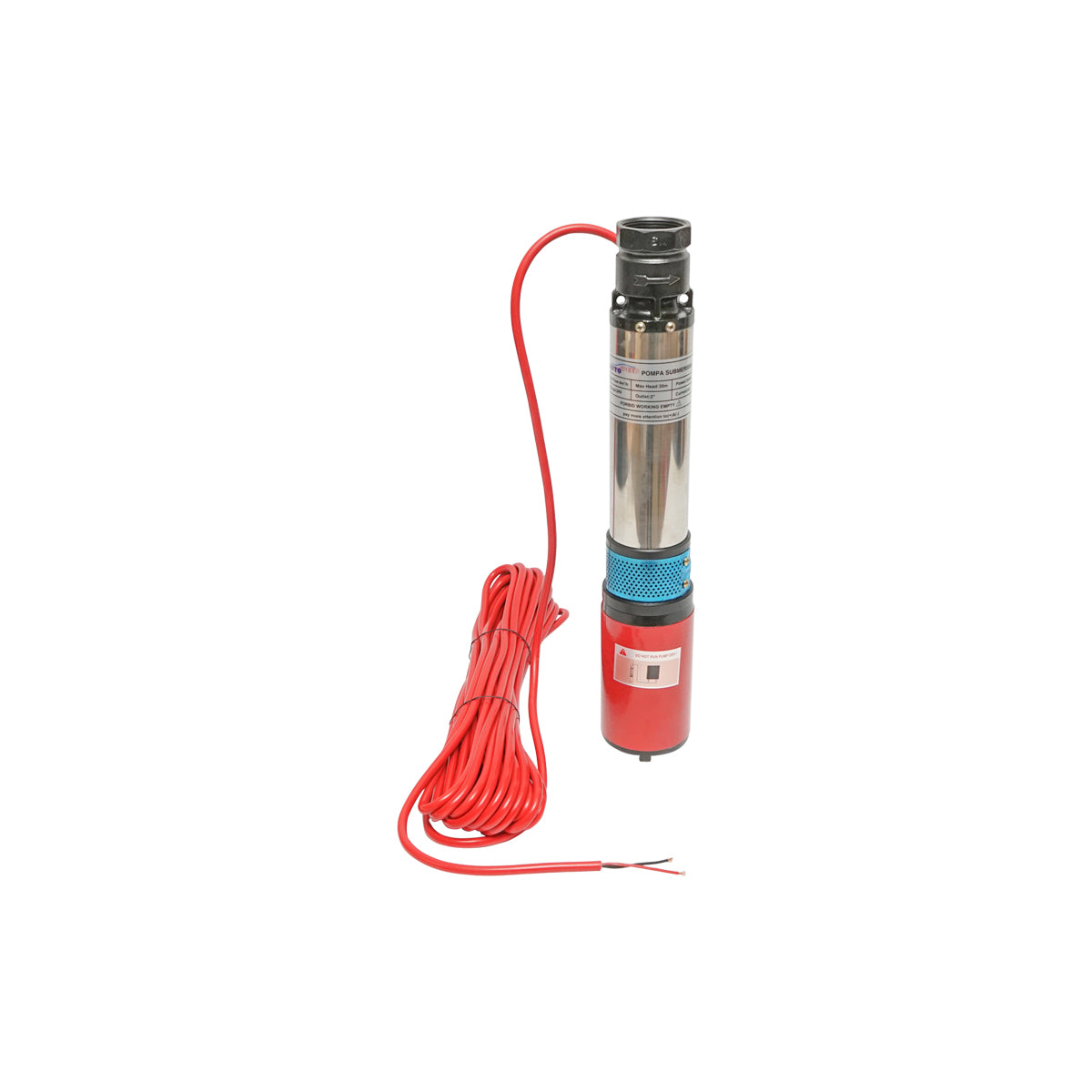 Merülő vízszivattyú napelemhez 24V/300W 8A áramlási sebesség 4m3/h, D80mm