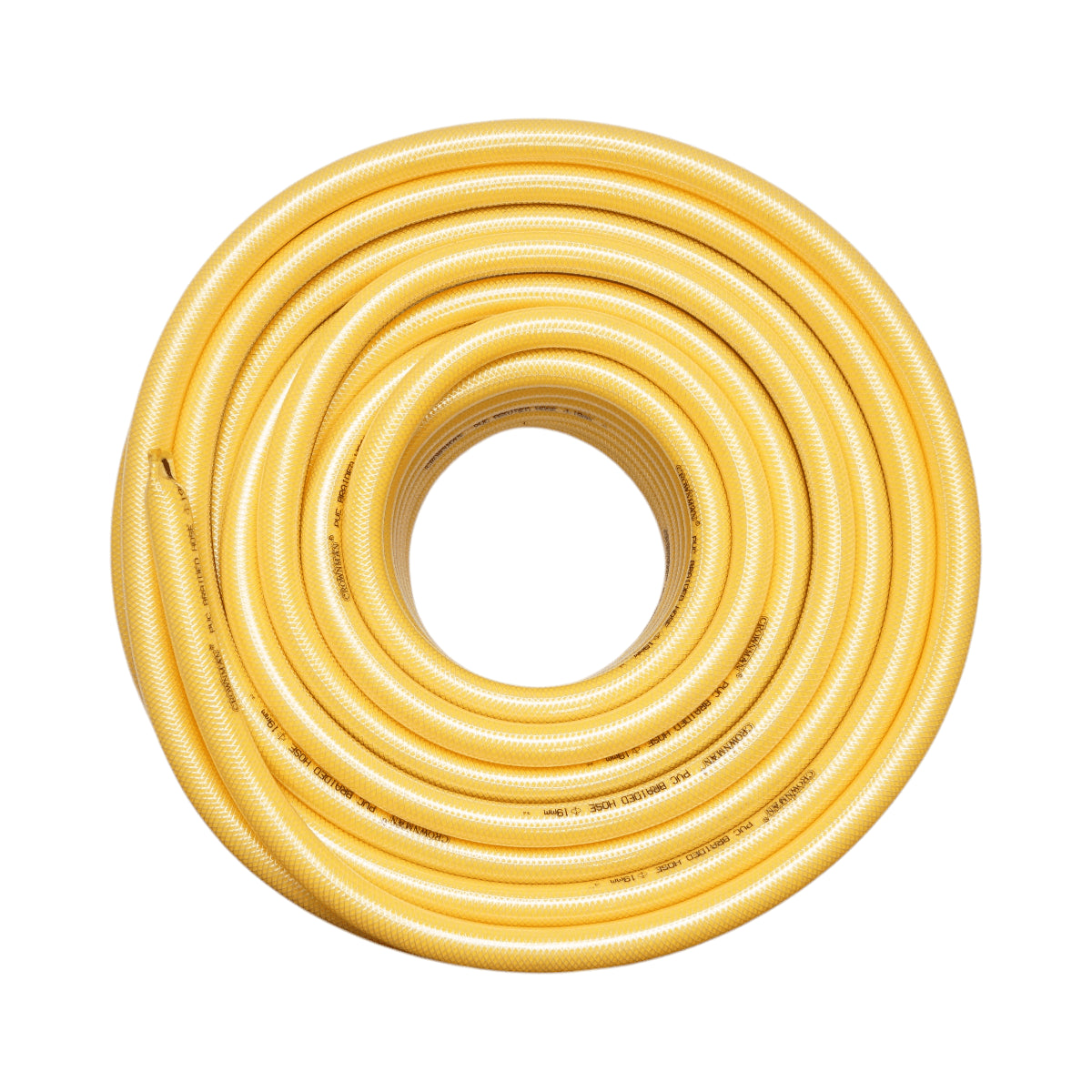 PVC kerti tömlő, slag, 3/4 inch (19mm) fonott textilbetéttel 50m/tekercs Crownman