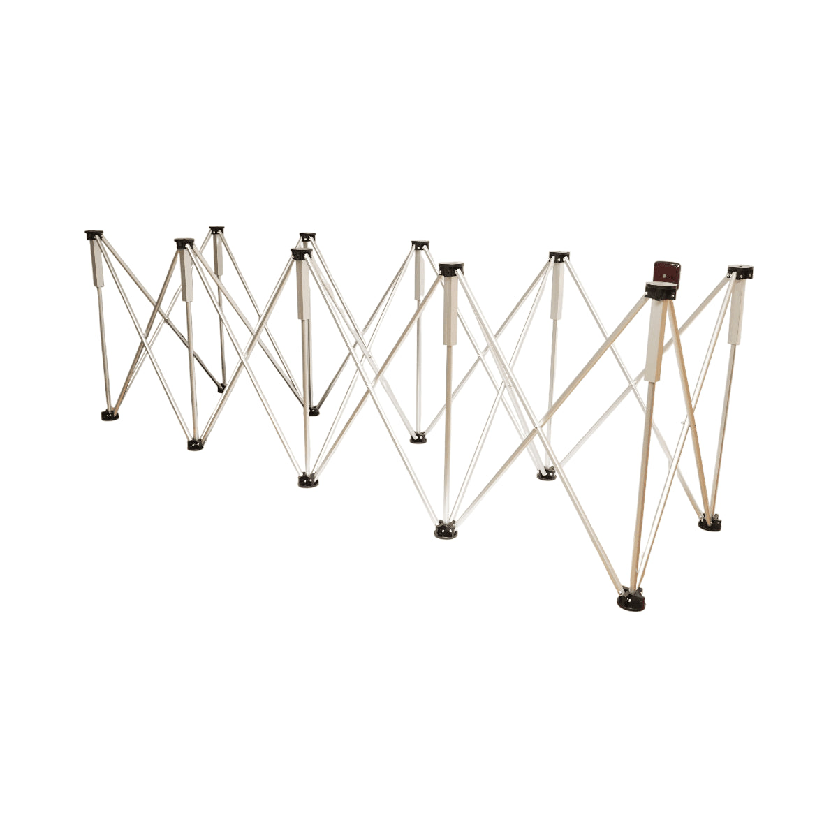 Összecsukható harmonika munkaasztal 10 lábbal, alumínium vázzal 226x61x72cm
