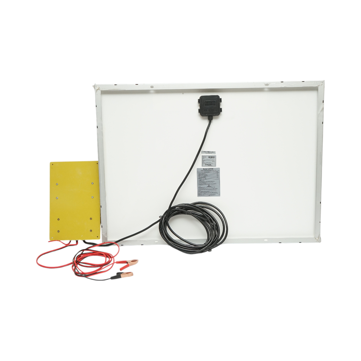 Napelem szett 75W monokristályos fotovoltaikus napelem 760x550x25mm 12-24V 4 LED izzó 9W Breckner Germany