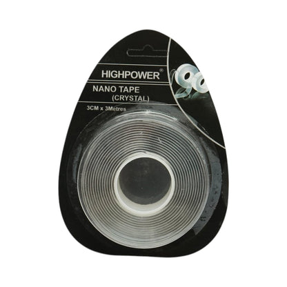 Átlátszó kétoldalú ragasztószalag újrafelhasználható 30mm x 3m Nano Tape HighPower