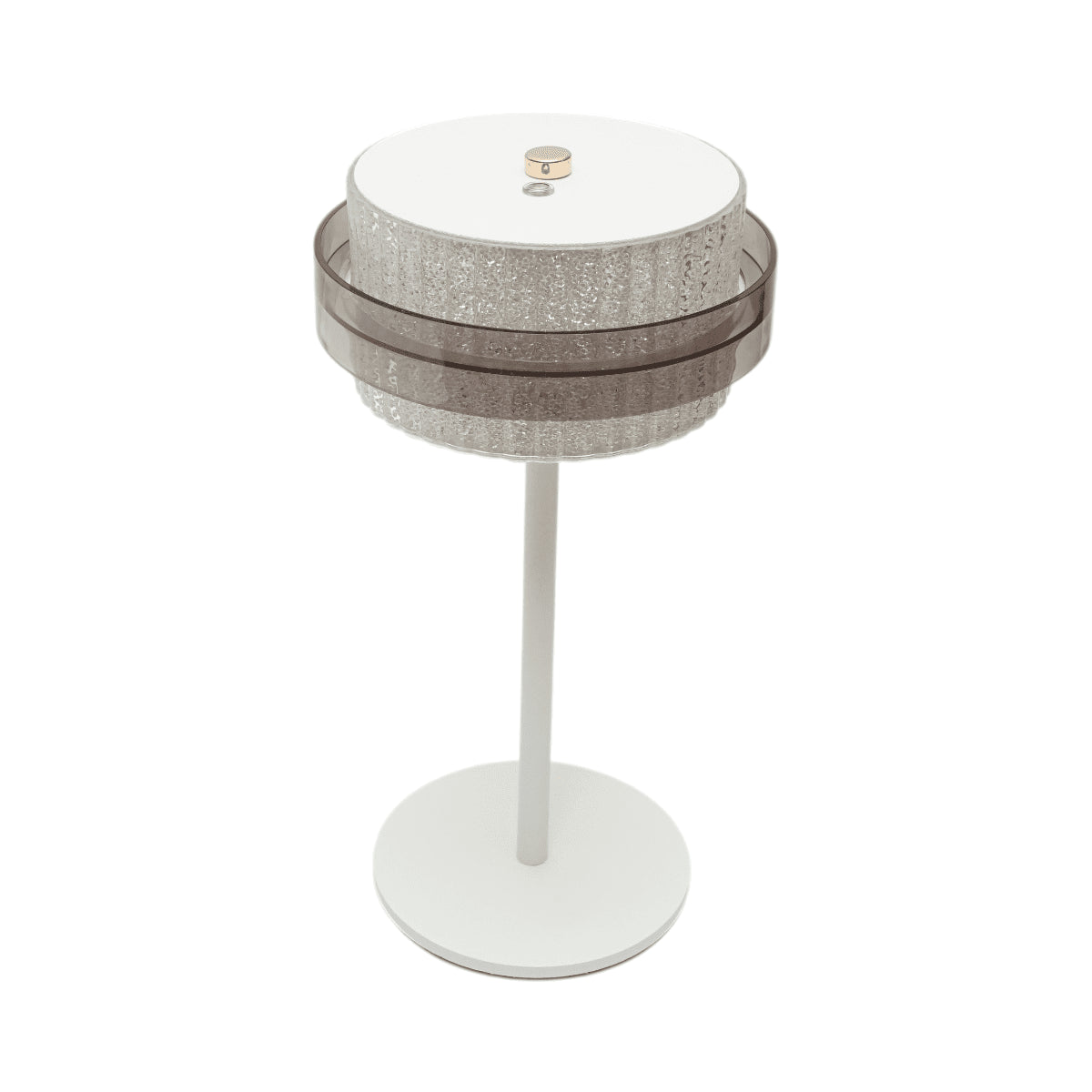 Fehér 3 W-os LED érintőképernyős asztali lámpa, 3,7 V/1800 mAh akkumulátor, USB 5 V/2 A újratölthető IP20