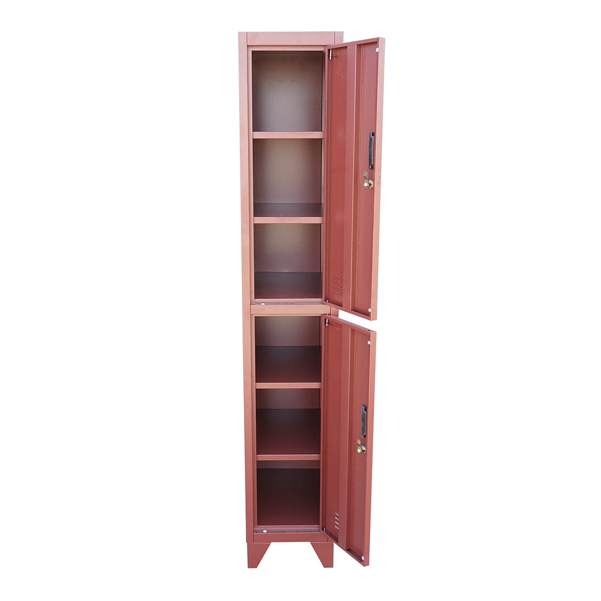 Fém dupla fiset szekrény 2 ajtóval és 6 polccal 1700x300x450mm