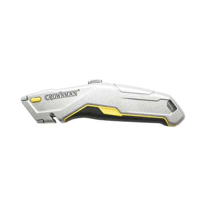 Professzionális vágókés acél pengével 19mm SK5 visszahúzható, alumínium test Heavy Duty Heavy Duty Crownman
