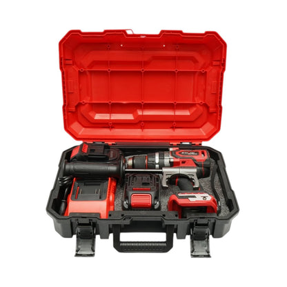 Ütvefúró-csavarbehajtó 1000W, 2 akkumulátor 21V, 4Ah Li-ion, LED, brushless, 180Nm, 13mm tokmány, 0-500/2000rpm, vibráció elleni fogantyú Breckner Germany