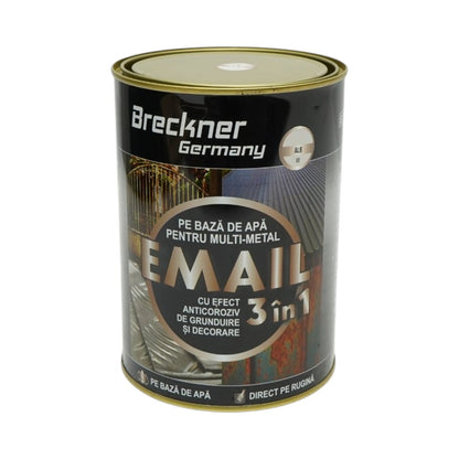 Breckner Germany 3 az 1-ben rozsdagátló zománcfesték fehér 10 fémhez 2kg, közvetlenül a rozsdára, vízalapú