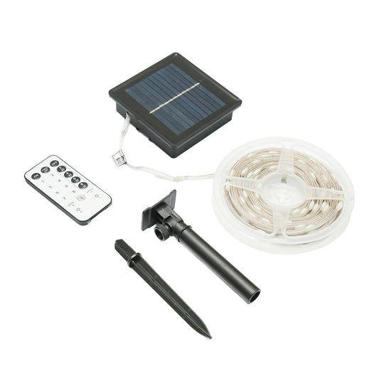 LED szalag napelemmel 5V, 10m, távirányító RGB+IC IP65 Breckner Germany