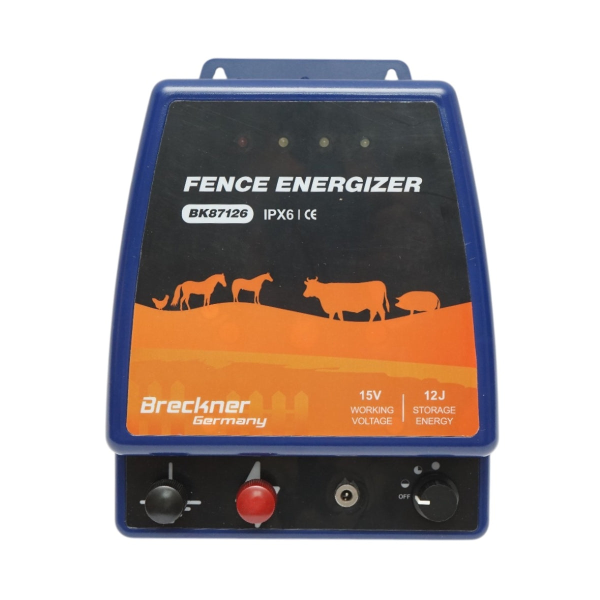 12 Joule impulzusgenerátor készülék, 12V/220V, 80 km elektromos kerítéshez IPX6 Breckner Germany