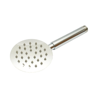 Kerek zuhanyfej fürdőszobához, 1 funkciós esőzés típusú, szilikon fúvókák, fényes króm, rozsdamentes acél 100x225mm