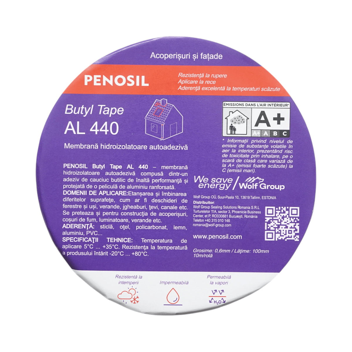 Butilszalag AL 440 Penosil Butilszalag alumínium fóliával 0.6x100mmx10m Butilszalag AL 440 Penosil 0.6x100mmx10m Butilszalag AL 440 Penosil