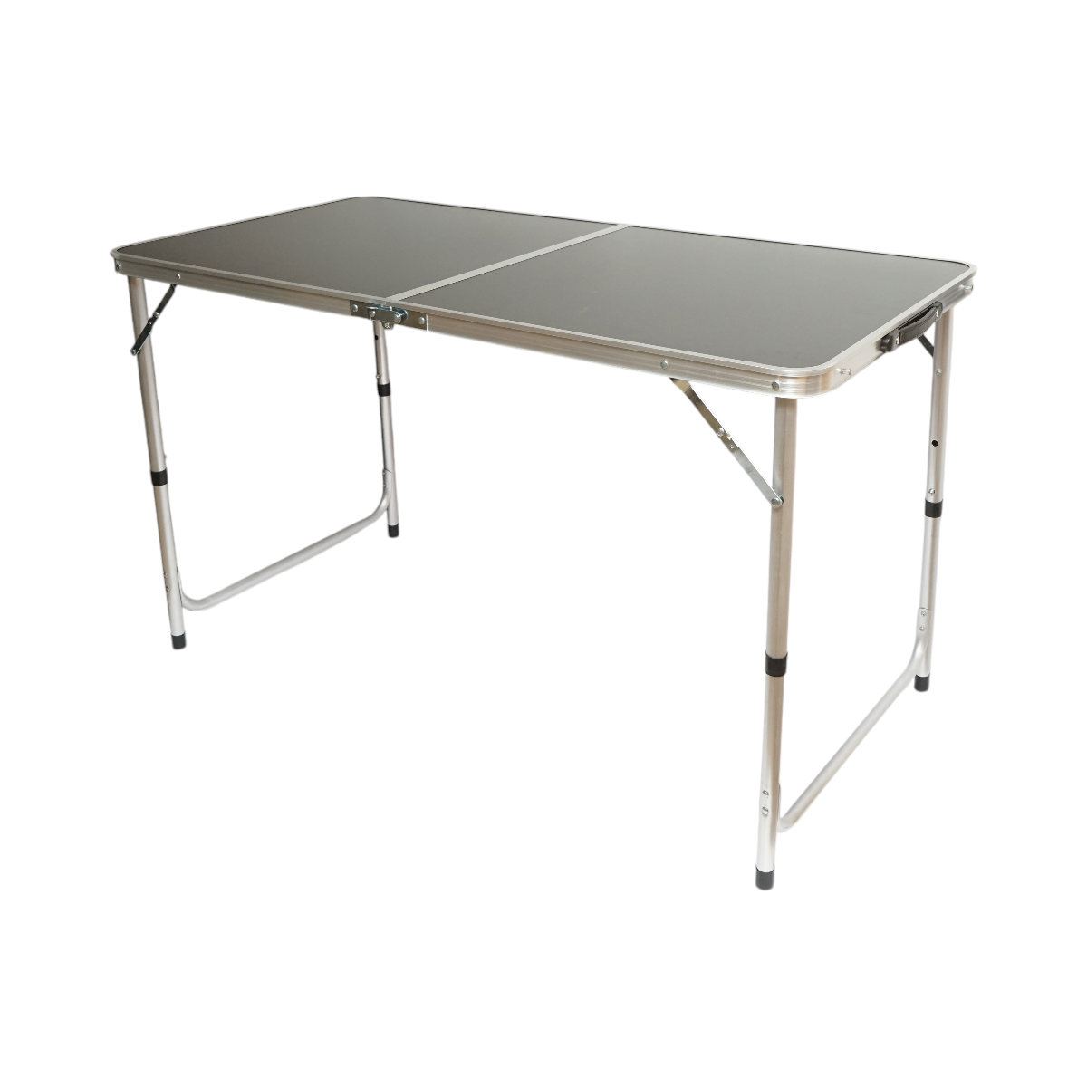 Összecsukható camping asztal szett 4 alumínium székkel, hordozható bőrönd típusú, magasságban állítható 120x60cm Breckner Germany