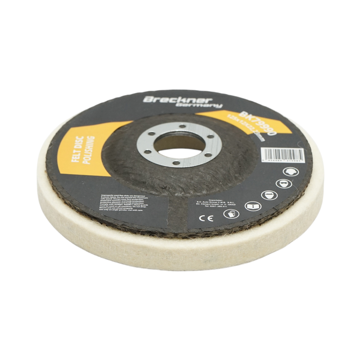 Csiszolókorong polírozáshoz 125x12x22.23mm, fényezés és felületkezelés fém, rozsdamentes acél, alumínium Breckner Germany