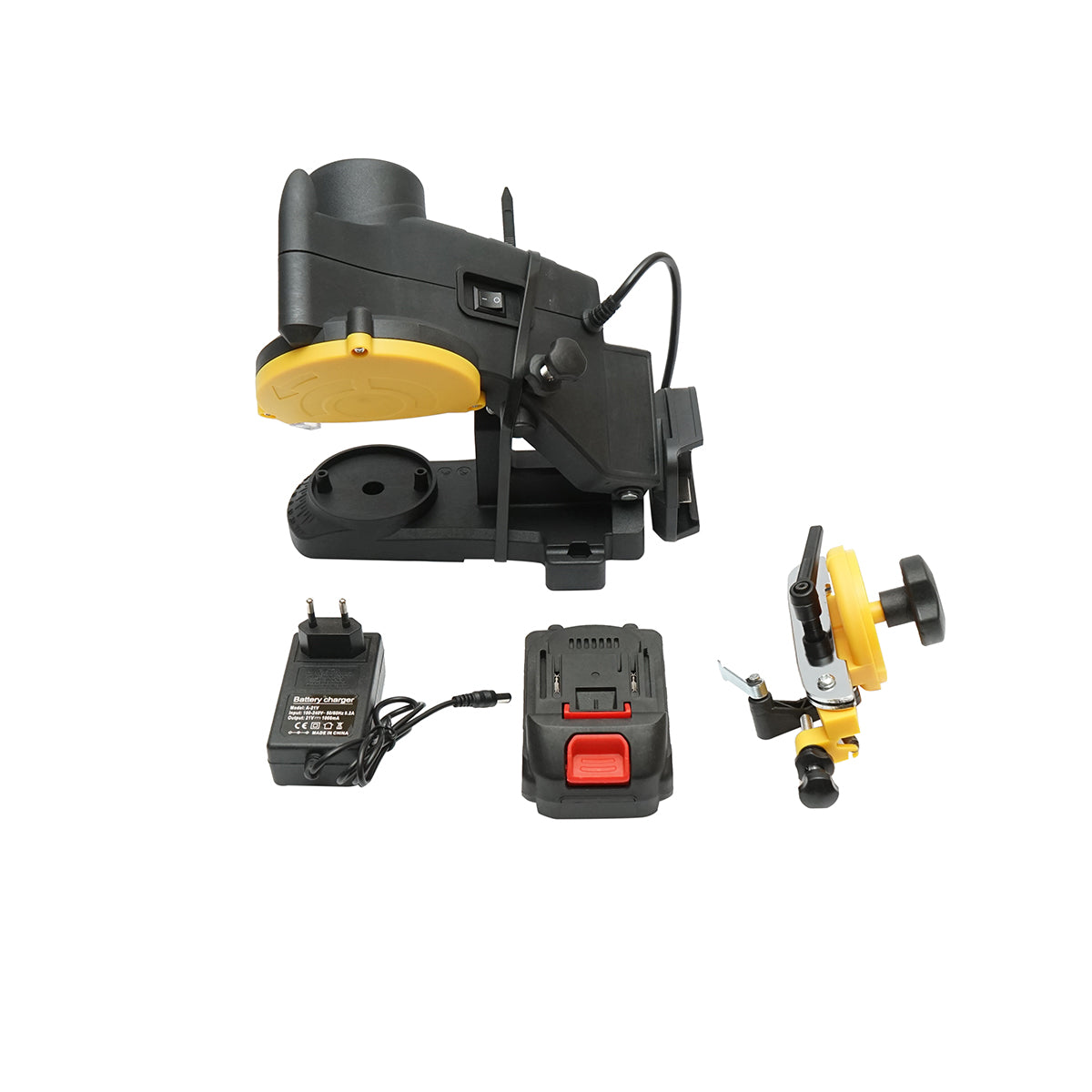 Láncfűrész élezőgép lítium akkumulátorral 18.5V/1.3Ah, tárcsa 108x22mm, fordulatszám 3800rpm