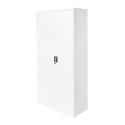 Breckner Germany fém szekrény 1800x900x400mm 2 biztosított ajtóval, 4 polc, szürke
