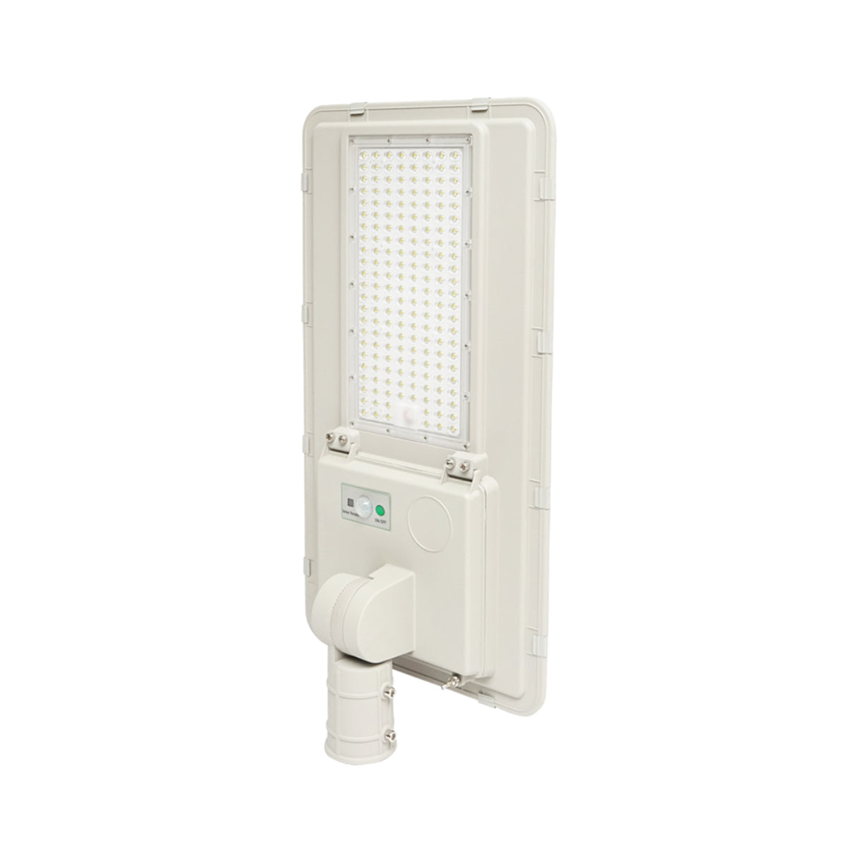 Napelemes LED-es közvilágítási lámpa 180W, 6500K, IP65, napelemmel, mozgásérzékelővel és oszlopra szerelhető Breckner Germany