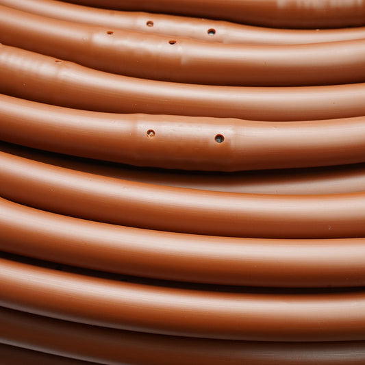 Vízcsepegtető tömlő 200 méter hosszú tekercs, 4L/h öntözéshez D16mm, 20cm lépésköz 20cm