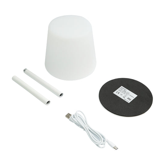 2W fehér kültéri LED asztali lámpa 2W, 3.7V/1200mAh akkumulátor, USB újratölthető 5V/1A Breckner Germany