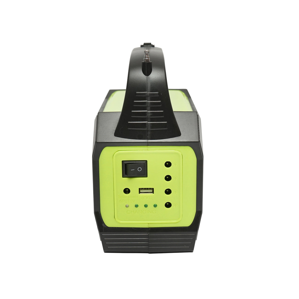 Hordozható LED világító készlet 3 izzóval/projektorral, FM rádióval, MP3, napelem és akkumulátor 6V, 4,5 Ah horgászáshoz, kempingezéshez GD-8073