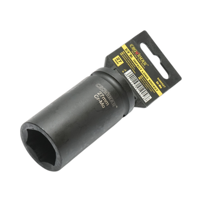 Crownman Cr-Mo Crownman 27mm hosszú ütvecsavaros dugókulcs, 3/4 hüvelykes négyzet alakú