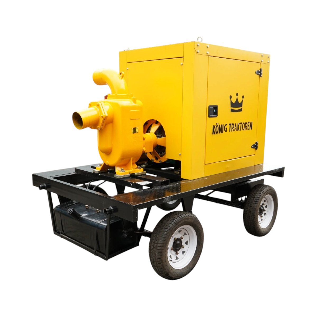 Motopompa agricola diesel pentru ape murdare 39CP, 6 toli autoamorsanta, debit 200 m3/h pe remorca tractabila KONIG TRAKTOREN