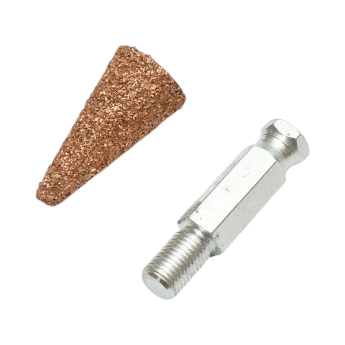 Csiszolókő polírozó abrazív kúpos 19x40mm, szemcseméret K36, hatszögletű szár 3/8 inch