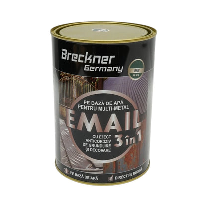 Rozsdagátló email festék 3 az 1-ben zöld 6016 fémhez 2kg, közvetlenül a rozsdára, vízalapú Breckner Germany