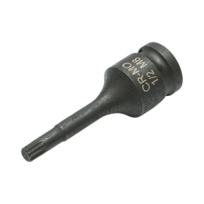 Breckner Germany M8 spline ütő bitdugókulcs 78mm, 1/2 inch négyzet Cr-Mo