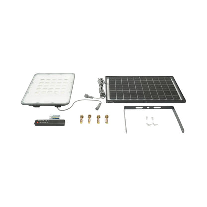 200W LED reflektor, 6500K bifaciális 20W napelem panellel, 10000mAh akkumulátor és távirányító IP66 Breckner Germany
