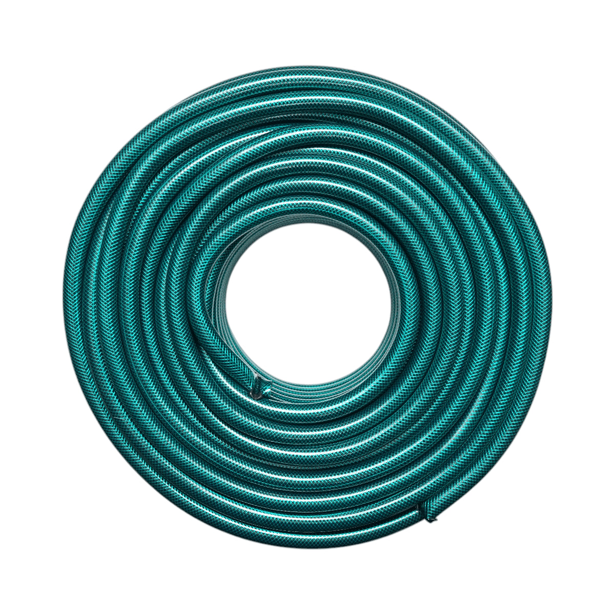 Zöld PVC kerti tömlő, slag, 1/2 inch (12,7mm), PN8 rúd fonott textilbetéttel 50m/tekercs