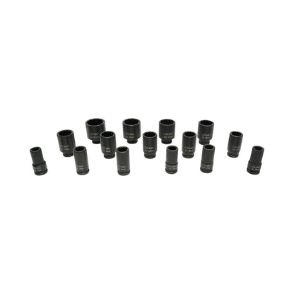 Teherautó dugókulcs készlet 17–50 mm, hosszú, 12-lapos, 3/4" Cr-Mo, 15 részes – Breckner Germany