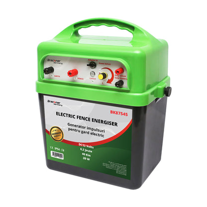 Impulzusgenerátor készülék DC 220V/AC 12V 6.2 Joule, 40 km elektromos kerítés Breckner Germany