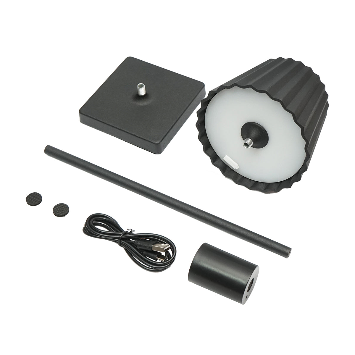 LED asztali lámpa 3W fekete, 3.7V/1800mAh akkumulátor, újratölthető USB 5V/1A Breckner Germany