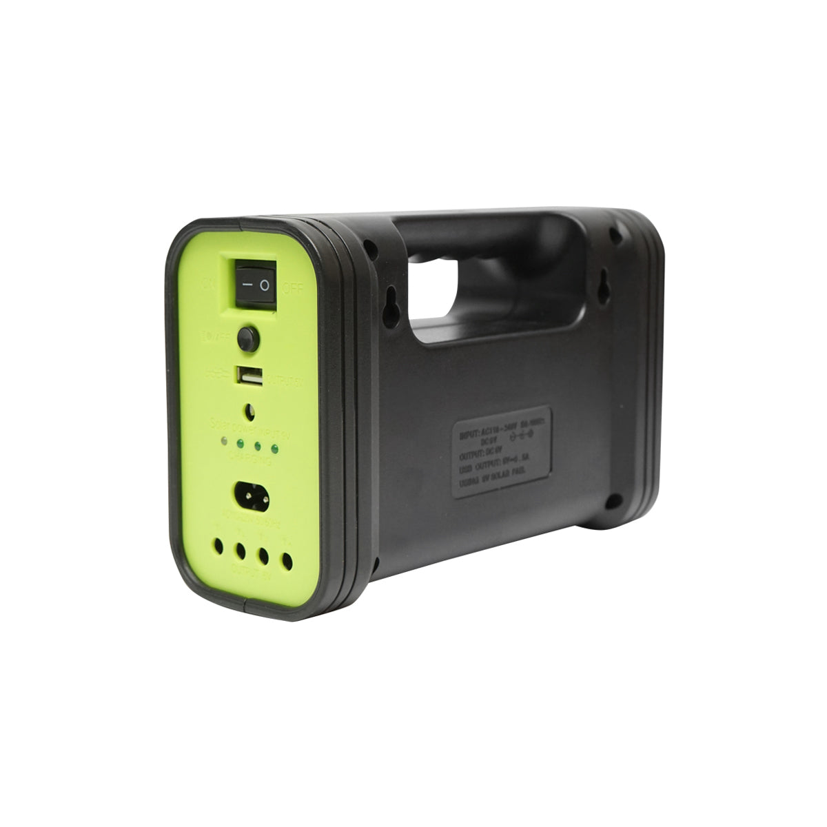 Hordozható LED világító készlet 3 izzóval / projektorral, napelemmel és akkumulátorral 6V, 4.5Ah horgászáshoz, kempingezéshez GD-12