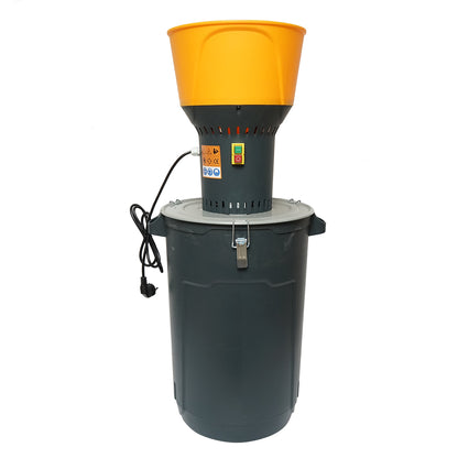 Elektromos gabonamalom 1,3 KW, 220V, automatikus leállítás, tartály 60L, 19000 r/min, kapacitás 350 kg/h, 5 szitát tartalmaz.