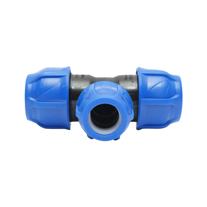 D32x25x32mm-es, PN16-os, öntözőrendszerekhez való tömörítő-csökkentő cső D32x25x32mm, PN16