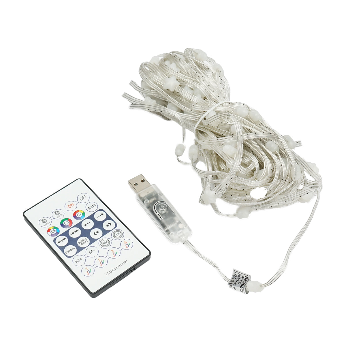Intelligens LED szalag 2W/m 5V távirányítóval, zenei vezérlés, bluetooth, USB alkalmazás, 10m RGB+IC IP68 Breckner Germany