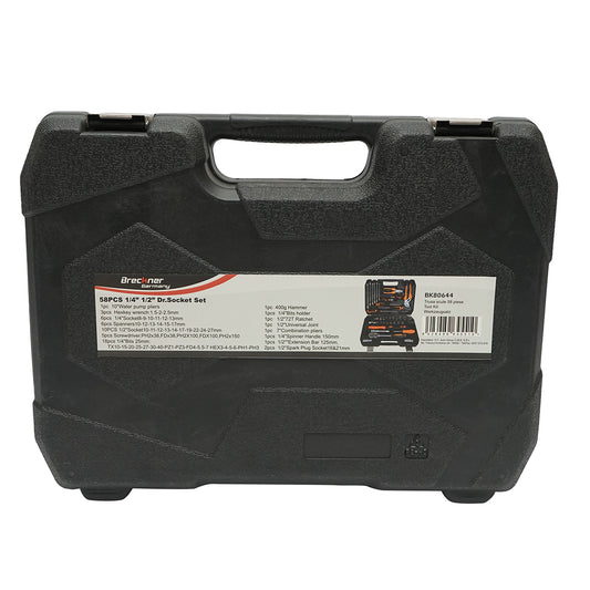 Szerszámkészlet csőkulcsokhoz, fix kulcsokhoz, szerszámos bitekhez 58 db Breckner Germany