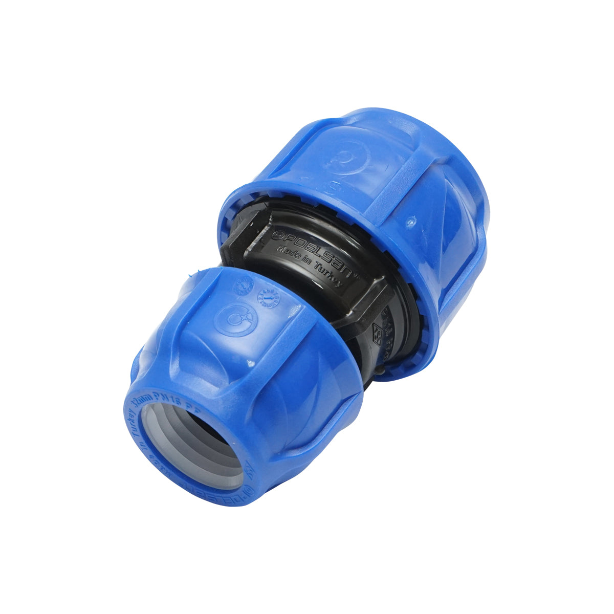 D40x32mm-es, PN16 belső menettel rendelkező, PN16-os tömörítő redukciós mellbimbó öntözőrendszerekhez